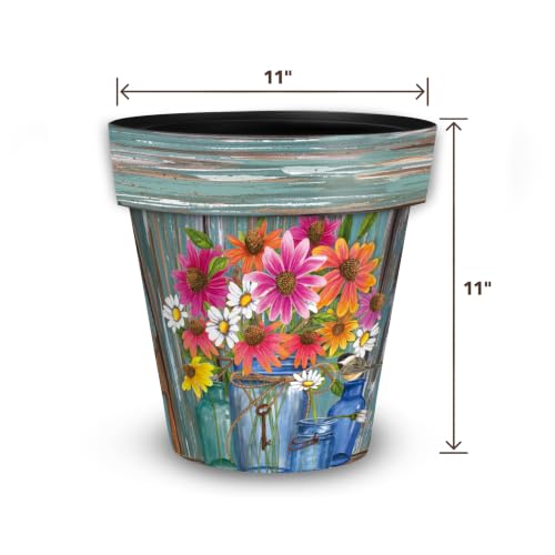 Spring Planter 11.75 x 11 x 11 Farm Fresh Flowers Medium (Farm Fresh / Medium)