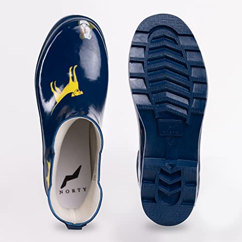 Women's Waterproof Ankle Rain Boots (11 / Navy Dogs)