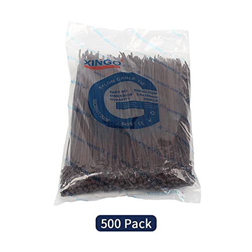 10 Inch Cable Zip Ties (10 inch (40 lbs, 500 pcs) / Brown)
