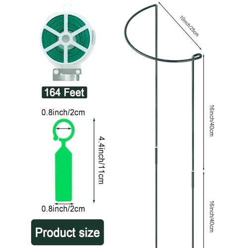 12 Pack 10" W x 32" H Plant Support Stakes (10" Wide x 32" High)