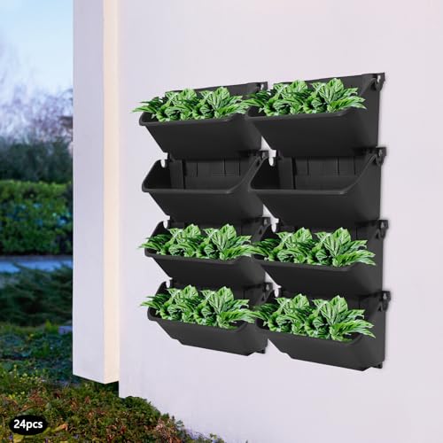 Vertical Wall Planter with 24 Pots