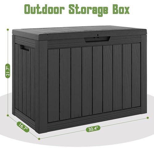 Outdoor Storage Box (Black / 55 Gallon)