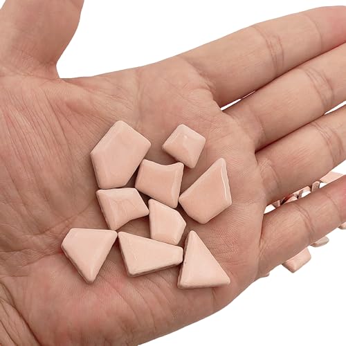 1.1LB Irregular Ceramics Mosaic Tiles (Pink)