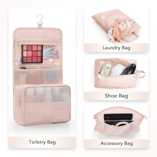 8 Set Compression Packing Cubes for Travel Gifts Mom Women (Beige)