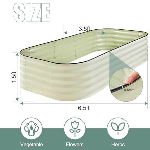 Galvanized Steel Raised Garden Bed 8x2ft Oval