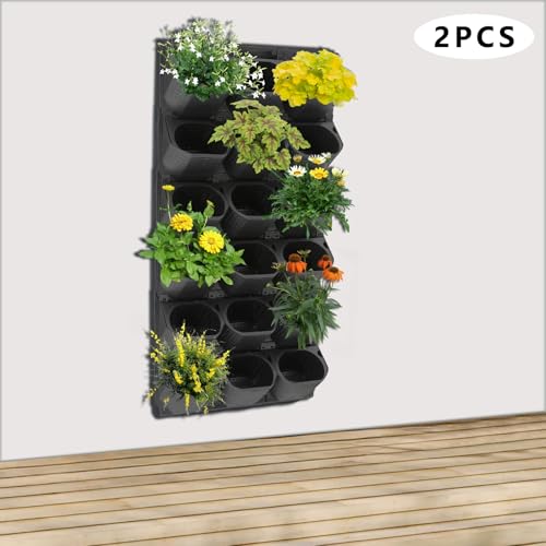 Vertical Wall Planter with 36 Pots (Black / 36 Pots)