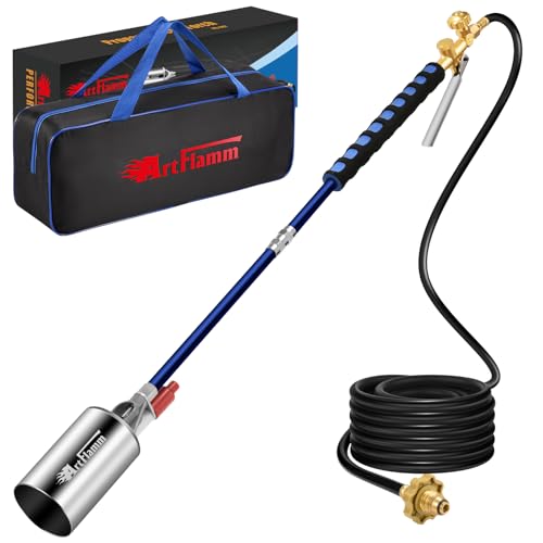 Propane Torch Weed Burner Kit with Storage Bag (Blue)