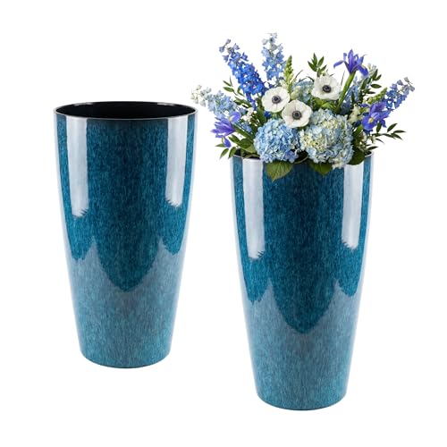 21 inch Tall Planter (Deep Blue)