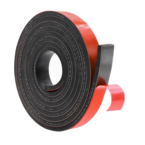 Adhesive Reinforced Solid Rubber Sheets (1" X 10' / .187" thick(Adhesive）)