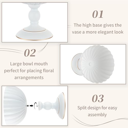 White Urn Vase for Centrepieces (White)