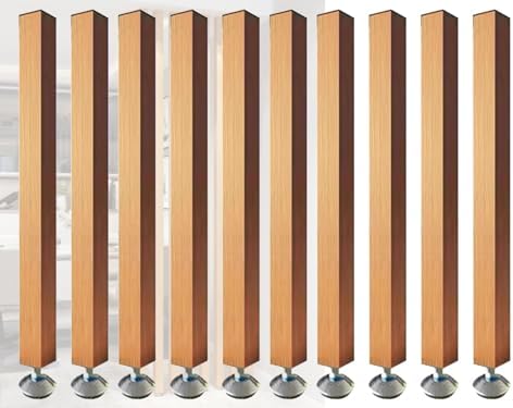 Wood Slat Room Dividers, Floor to Ceiling Partition Screen for Modern Office, Stairway, Lofts, Porch, and Living Room Decoration