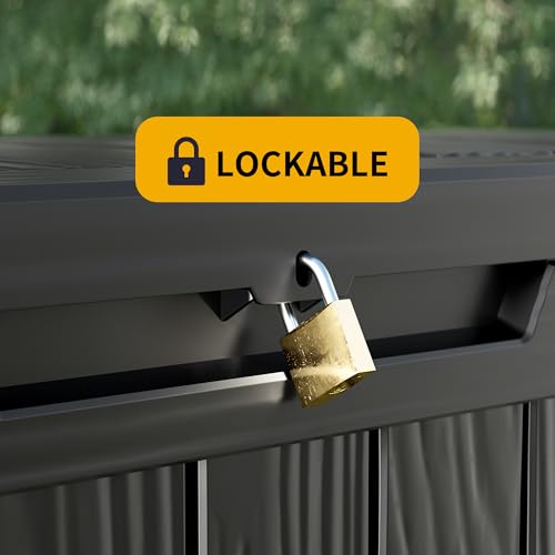 Outdoor Storage Box Waterproof (Black / 200 Gallon)