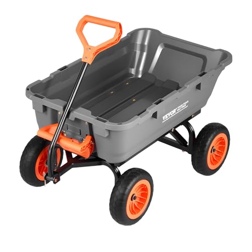 800LBS 7 CU.FT Poly Garden Cart Dump Wagon (Grey01)