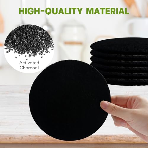 6 Pack Charcoal Filters for Compost Bin Bucket (Black 6 Pack / Mini)
