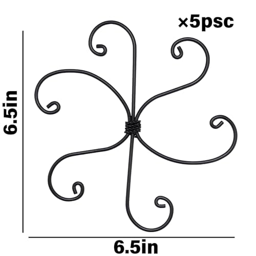 Black Metal Monstera Plant Support Hook (5 Count)