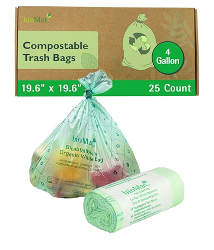 4 Gallon Compostable Food Scrap Bags (25 Count (Pack of 1) / 4 Gallon)