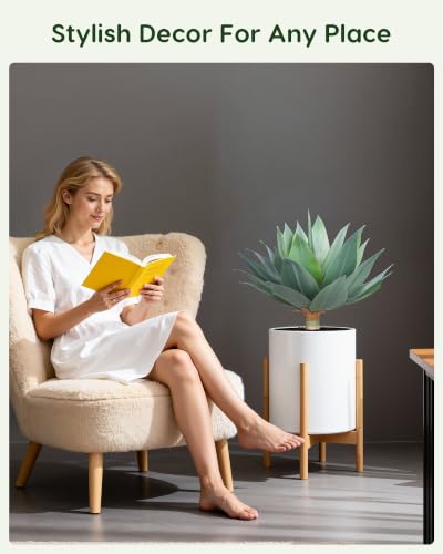 Outdoor Faux Plants UV Resistant Fake Agave Plant Artificial for Indoor and Outdoor Decor (Green-2 Pack)
