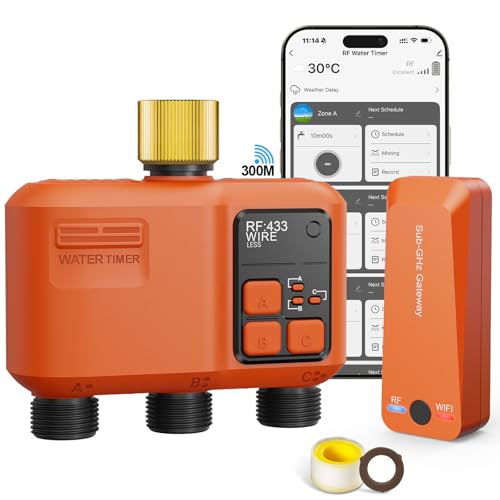 Smart WiFi Sprinkler Timer 3 Zone (3 Outlet- Brass Inlet)