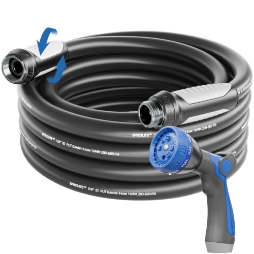 Garden Water Hose 25 ft x 5 (Black / 25 FT)
