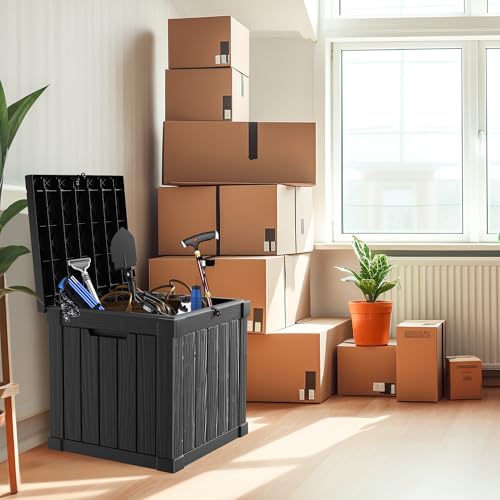51 Gallon Outdoor Deck Box (Black / 51 Gallon)
