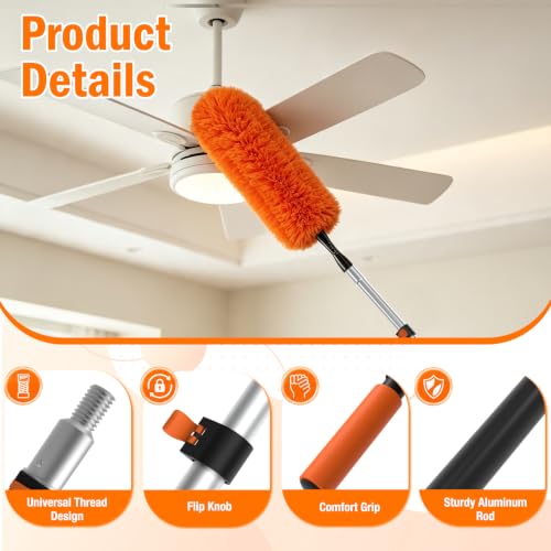 20FT High Reach Duster Cleaning Kit with Extension Pole (12FT)