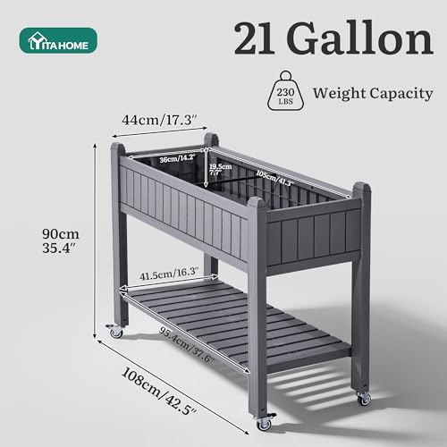 43.3x17.7x34 in Elevated Garden Bed