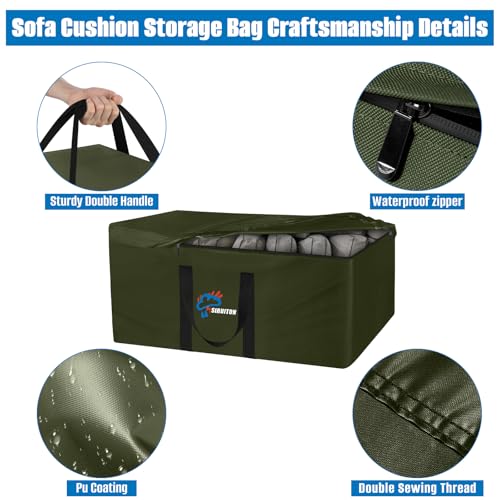 69in Outdoor Cushion Storage Bag (Military Green / 69x29.5x21.6in)