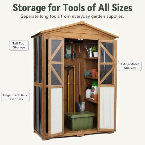 Outdoor Storage Cabinet (Black / 49" x 22" x 72")
