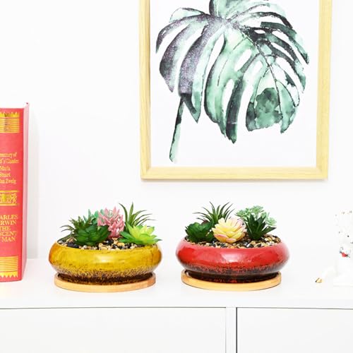 Lotus Bowl Planter (Red)
