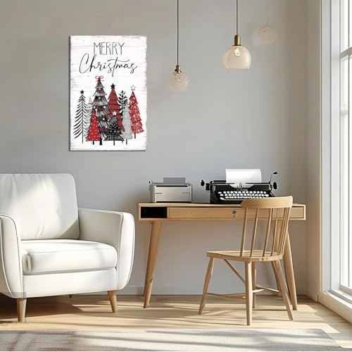 Merry Christmas Tree Canvas Wall Art (24"L x 36"W / Christmas Tree)