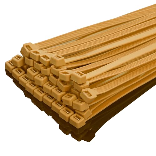 12 Inch Gold Zip Ties Heavy Duty 100 Pack (12 inch / Gold)