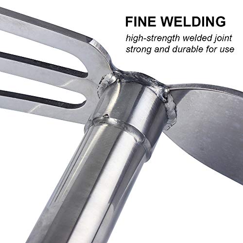 Stainless Steel Garden Hoe Rake Hand Tool (39cm Hoe Rake)