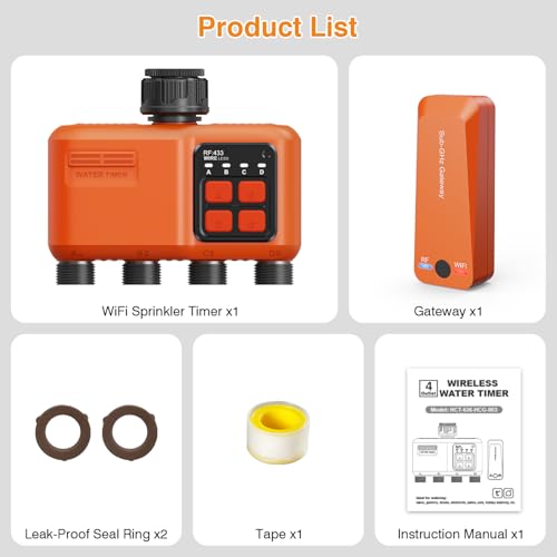 Smart WiFi Sprinkler Timer 4 Zone (4 Outlet)