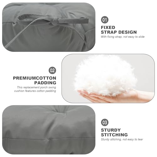 Porch Swing Cushions (Light Gray / 47x 40 inches)