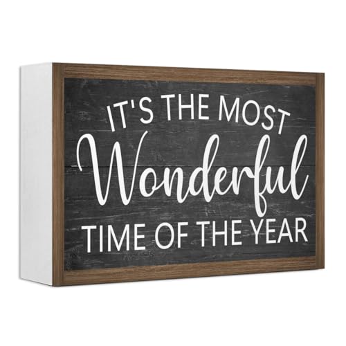 It's The Most Wonderful Time of The Year Wooden Box Sign Desk Decor (It's The Most Wonderful Time)