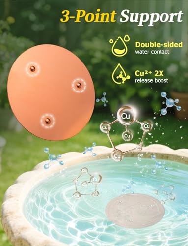 Bird Bath Copper Disk (Copper Flower)