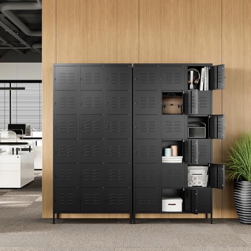 Metal Lockers for Employees (18 Door / Black)