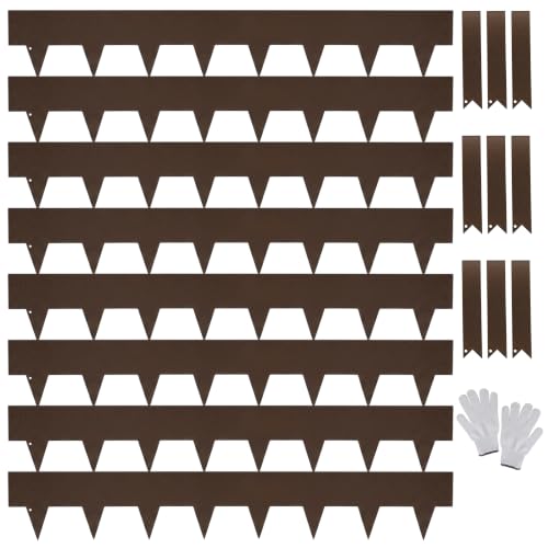 Garden Brown Textured Galvanized Steel Landscape Edging 8 (Powder-Coated Brown Textured)