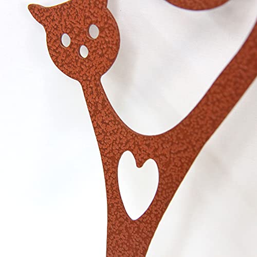 Metal Garden Decor Cat Plant Stake for Flower Pots