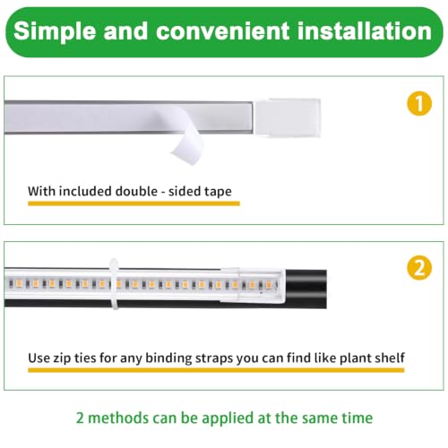 2 Heads 3000K Full Spectrum Plant Strips for Succulent Seedling Growing Automatic Cycle Timer (Black Cabel 3000K / 2 Head 1 Pack)