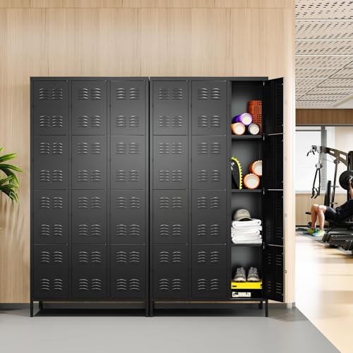 Metal Lockers for Employees (12 Door / Black)