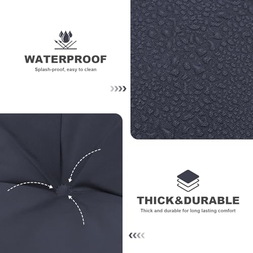 Porch Swing Cushions (Navy Blue / 47x 40 inches)