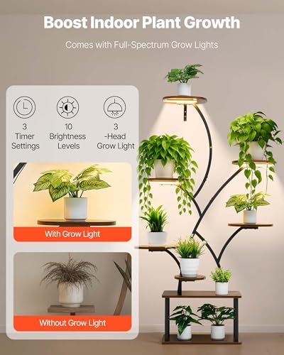 Plant Stand Indoor with Grow Lights
