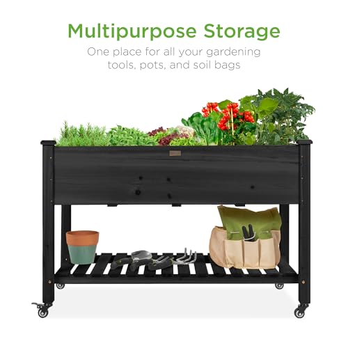 Raised Garden Bed 48x24x32 (Black / 48x24x32in)