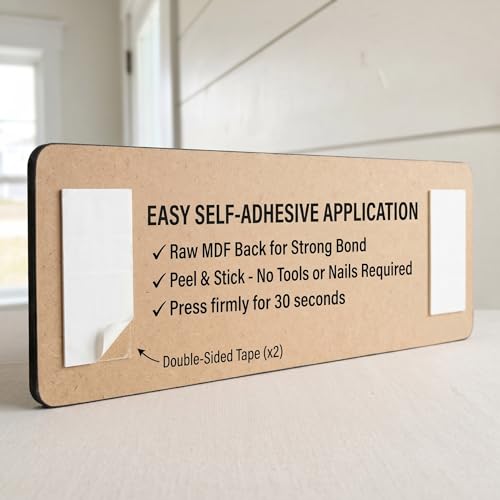 Personalized Dark Wood Sign (Dark Rustic Wood)