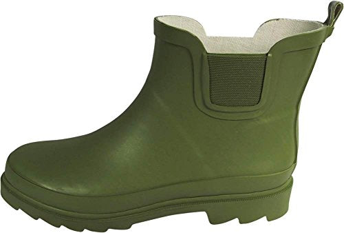 Women's Waterproof Ankle Rain Boots (9 / Green)