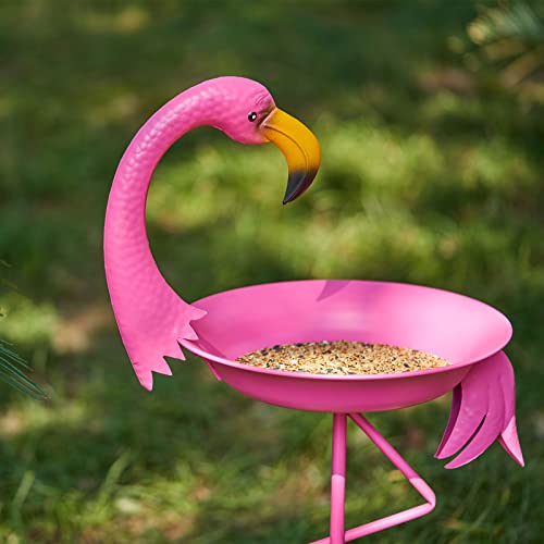 39.4" H Flamingo Bird Baths for Outdoor (Pink)