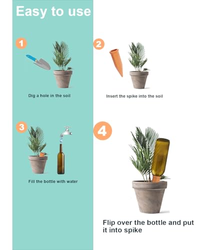 Terracotta Self Watering Spikes (6in / Orange-16pcs)