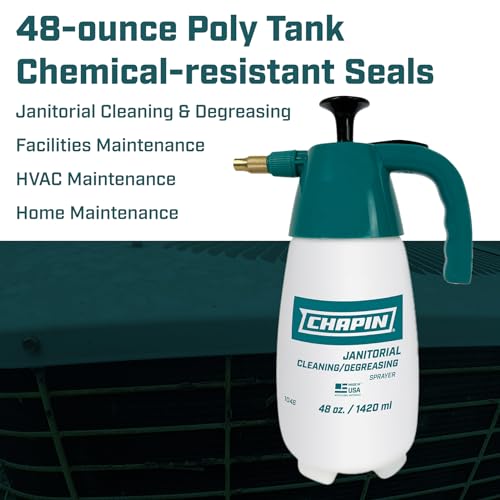 1046 48 Oz Industrial Hand Pump Sprayer for Cleaners & Degreasers (48 ounces - Degreaser)