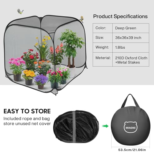 Pop Up Mesh Plant Cover (Black / 1 piece)